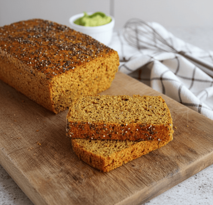 Pão moranga com chia