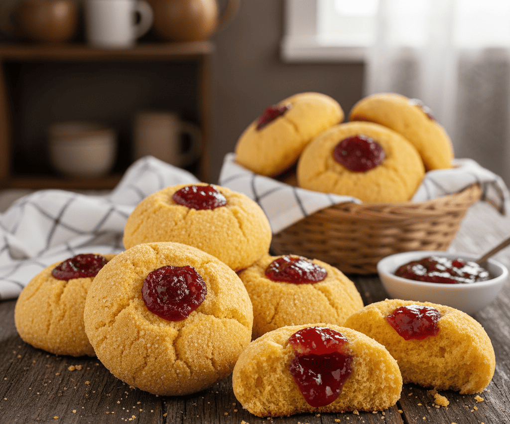 Broa de fubá com goiabada